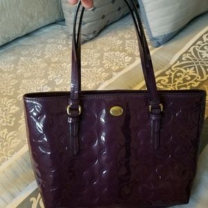 Peyton OP Art Embossed Patent Leather Tote
